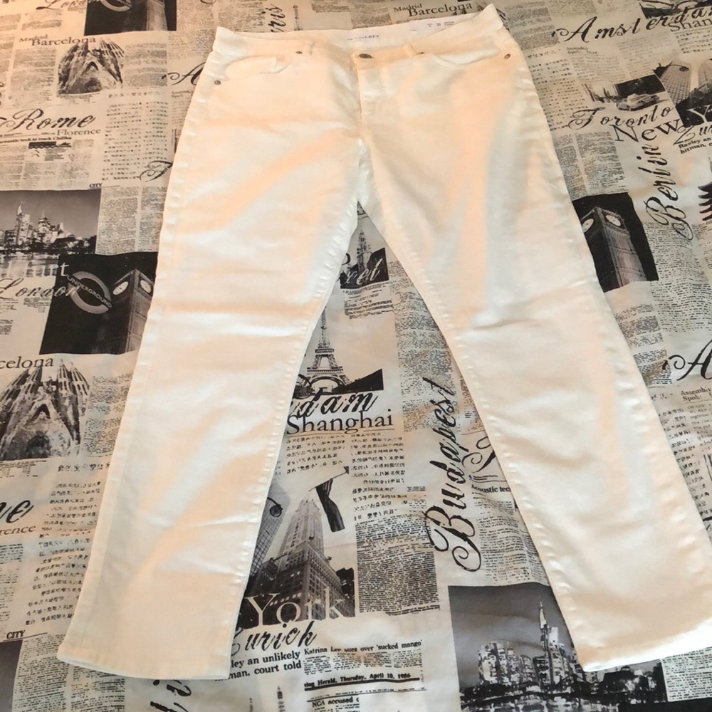 Loft slim pocket never with tag white jeans